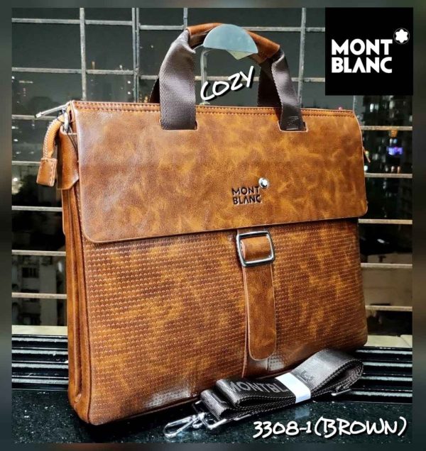 Mont Blanc Laptop Bag 3308-1 Brown