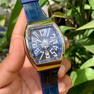 Franck Muller Vanguard Yachting Blue Dial Leather Fm102