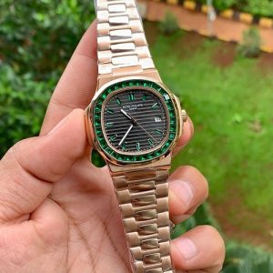 Patek Philippe Nautilus Ruby Green RG Pt103