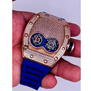 Richard Mille Double Dial Diamond Blue Quartz Rm102