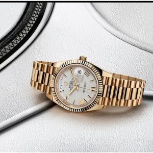 ROLEX OYSTER PERPETUAL DAY-DATE GOLD WITH WHITE DIAL