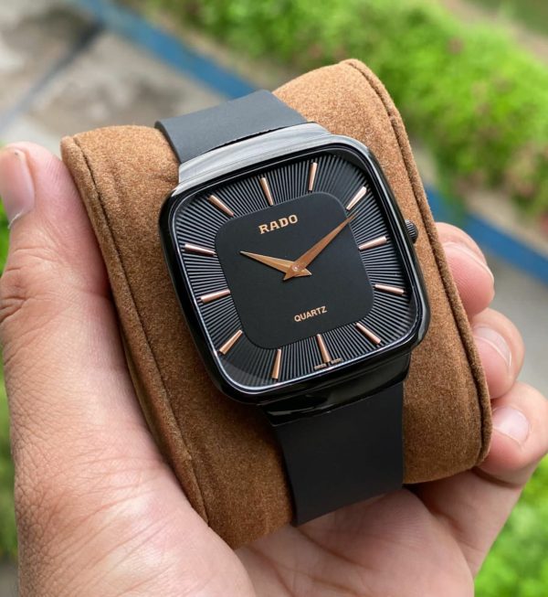 Rado True Thinline Black Silicone Strap Rd106